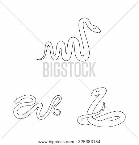 Vector Design Of Poison And Evil Symbol. Collection Of Poison And Bite Stock Vector Illustration.
