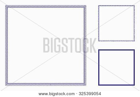 Mesh Double Square Frame Model With Triangle Mosaic Icon. Wire Frame Triangular Mesh Of Double Squar