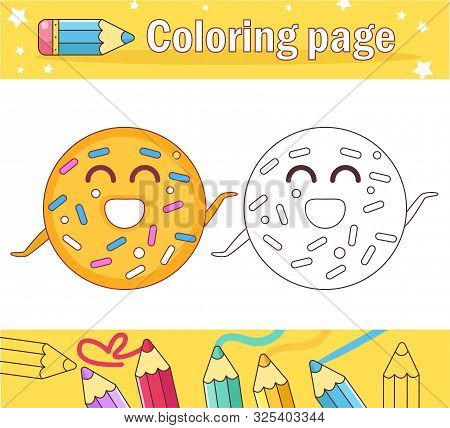 Doughnut Coloring Vector & Photo (Free Trial) | Bigstock