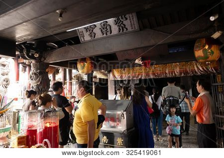 Nantou, Taiwan - September 27th, 2019: famous attraction of Zi Nan Temple in Zhushan Township, Nantou County, Taiwan, Asia