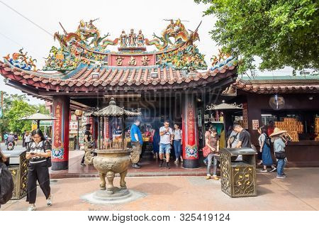 Nantou, Taiwan - September 27th, 2019: famous attraction of Zi Nan Temple in Zhushan Township, Nantou County, Taiwan, Asia