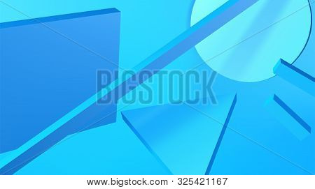 Abstract Background With Blue Shapes In Modern Avantgarde Style