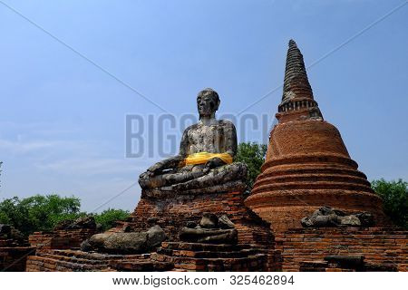 Old Temple Ayuttha Of Thailand Heritage Of Asia