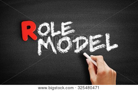 Role Model Text On Blackboard, Business Concept Background