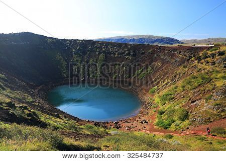 Kerid Volcanic Crater in Iceland, Europe