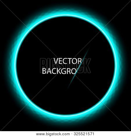 Dark Dark Blue Abstract Circle Technology Background. Eps Vector Design 10
