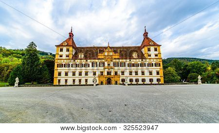 View At Eggenberg Palace In Autumn Tourist Spot, Famous Travel Destination In Styria.