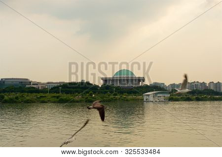 National Assembly In Seoul In The Evening