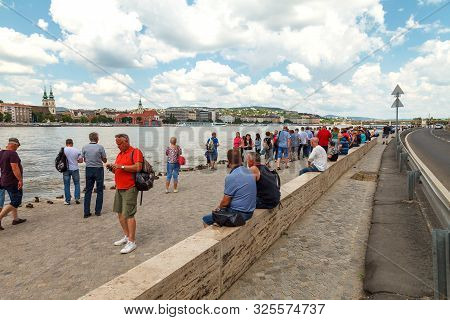 Budapest, Hungary - June 02, 2019: Shoes On The Danube Embankment - Holocaust Memorial