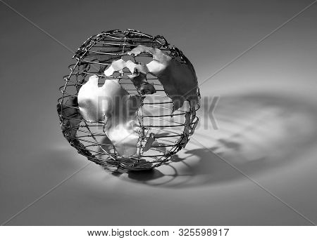 A Concept, The Earth Made With Tin And Wire