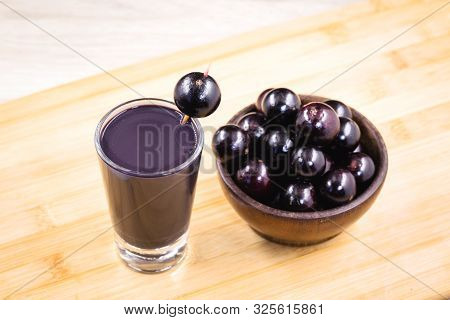 Typical Wine From Brazil Extracted From The Fruit Known As Jabuticaba Or Jaboticaba. Rare And Region