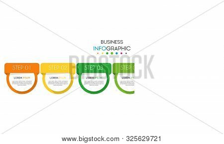 Business Infographic. Timeline Data Visualization With Step, Number, Or Option Design Template. Vect