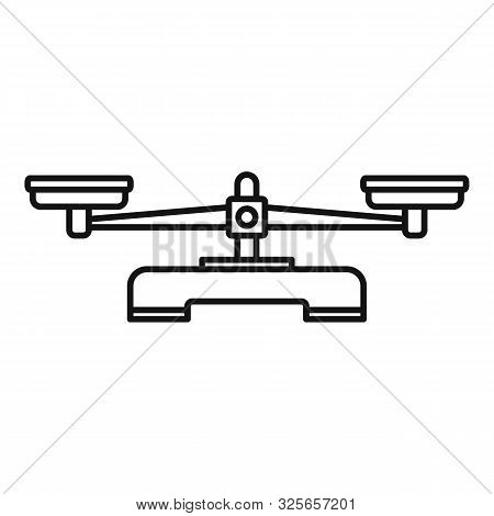 Retro Mechanical Scales Icon. Outline Retro Mechanical Scales Vector Icon For Web Design Isolated On
