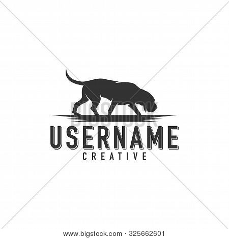 Bloodhound Sniffing Logo Design Vector Simple Minimalis