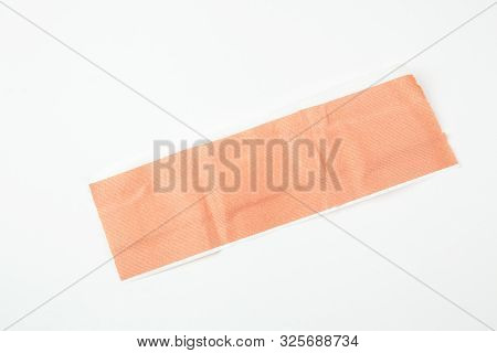 Medical Bactericidal Adhesive Plaster On White Isolated Background