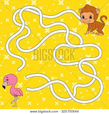 Maze. Game For Kids. Funny Labyrinth. Education Developing Worksheet. Activity Page. Puzzle For Chil