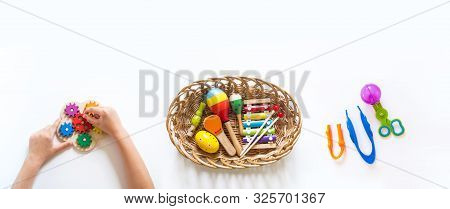 Montessori Material. Children's Hands. The Study Of Mathematics And Biology.benner