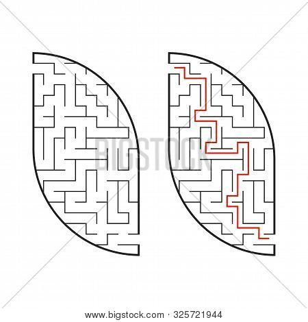 Abstact Labyrinth. Game For Kids. Puzzle For Children. Maze Conundrum. Vector Illustration,