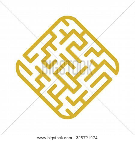 Easy Maze. Game For Kids. Puzzle For Children. Labyrinth Conundrum. Vector Illustration
