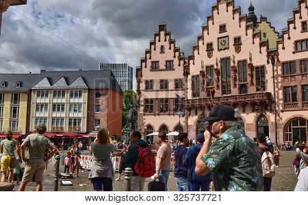 Frankfurt Am Main, Germany, August 2019. The Römer