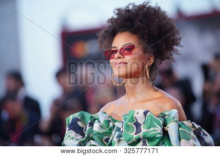 Zazie Beetz walks the red carpet ahead of the 