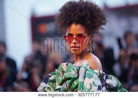 Zazie Beetz walks the red carpet ahead of the 