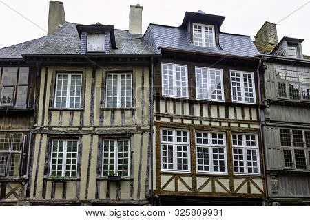Dinan, Brittany, France - May 29: Vintage Architecture Of Old Town In Dinan On May 29, 2019 In Dinan
