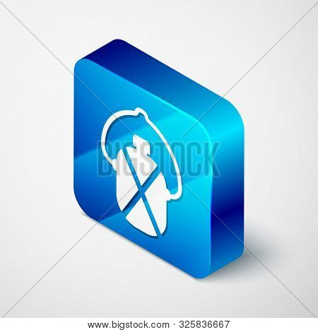 Isometric Canteen Water Bottle Icon Isolated On White Background. Tourist Flask Icon. Jar Of Water U
