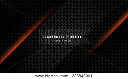 Abstract Carbon Fiber Texture Dark Black Background
