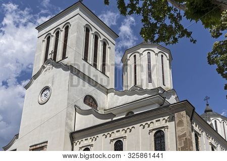 Nis, Serbia - June 15, 2019: Holy Trinity Cathedral Church At The Center Of City Of Nis, Serbia