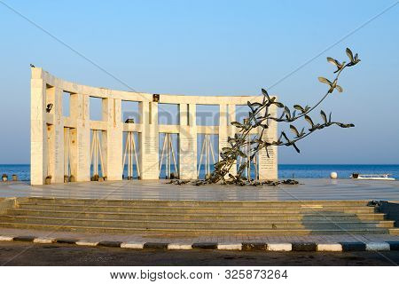 Sharm El Sheikh, Egypt - September 19, 2019: Monument To Victims Of Crash Of Boeing 737 Aircraft (fl