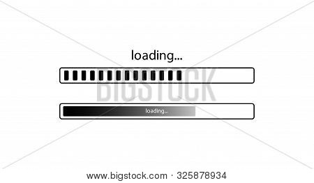 Two Loading Signs On White Background. Vector