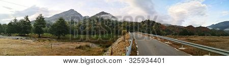 Road In The Mountains - Clouds Over Mountains - Cozia Mountains, Carphatians, Romania