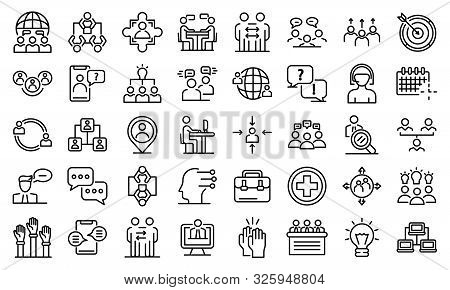 Advice Icons Set. Outline Set Of Advice Vector Icons For Web Design Isolated On White Background