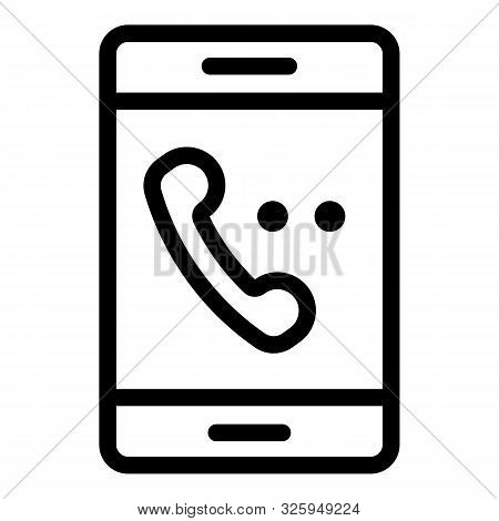 Smartphone In Dialing Mode Icon. Outline Smartphone In Dialing Mode Vector Icon For Web Design Isola