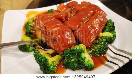 Chinese Dish, Braised Pork Belly Or Dong Po Rou