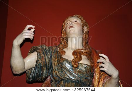 Antequera, Spain - November 11, 2009 - Statuette Inside The Real Colegiata Santa Maria La Mayor Chur