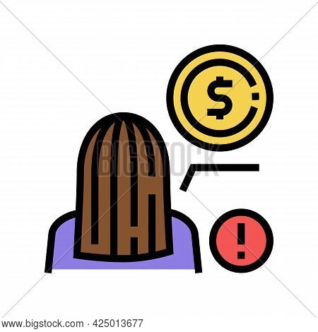 Hair Dress Keratin Cost Color Icon Vector. Hair Dress Keratin Cost Sign. Isolated Symbol Illustratio