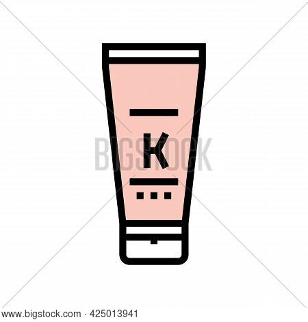 Oil Keratin Tube Color Icon Vector. Oil Keratin Tube Sign. Isolated Symbol Illustration