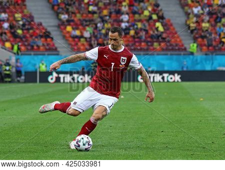 Bucharest, Romania - June 21, 2021: Marko Arnautovic Of Austria In Action During The Uefa Euro 2020 