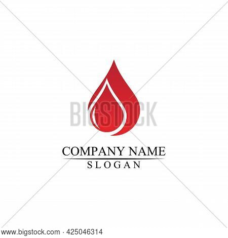 Blood Logo Template Vector Icon Illustration Design