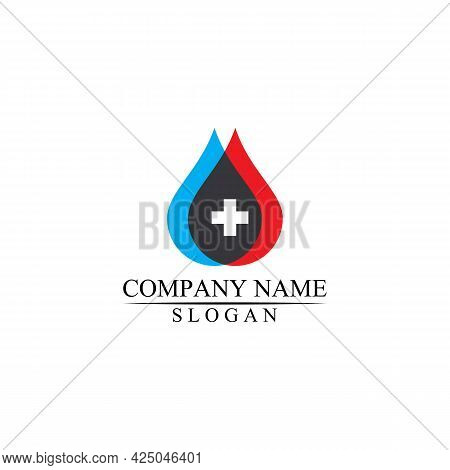 Blood Logo Template Vector Icon Illustration Design