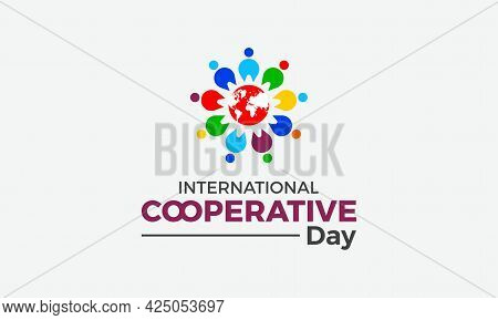 International Co-operative Annual Day Vector Banner Template Observed On July Every Year.