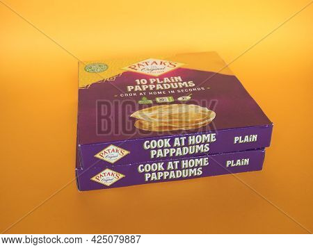 London - Circa June 2021: Patak's Packet Of Pappadums