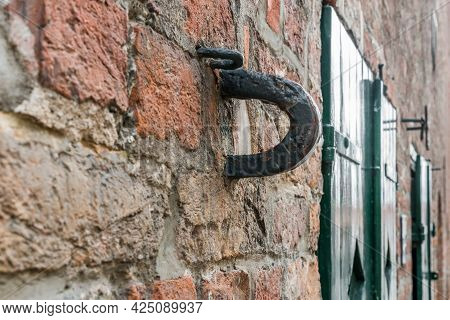 Close-up Of Old Vintage Brick Wall In Germany