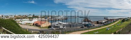 Gansbaai, South Africa - April 12, 2021: Panoramic View Of The Harbour In Gansbaai In The Western Ca