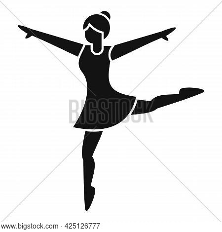 Ballet Pose Icon Simple Vector. Ballerina Dancer. Woman Dance Class