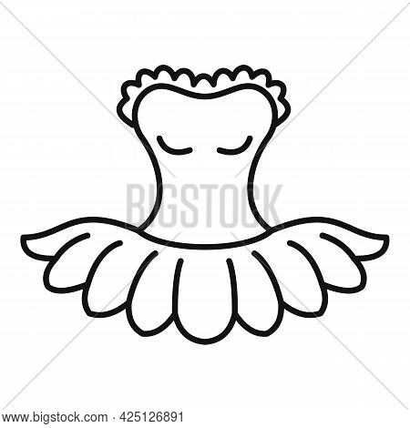 Ballet Dress Icon Outline Vector. Ballerina Dancer Dress. Ballet Kid Dance Clothes