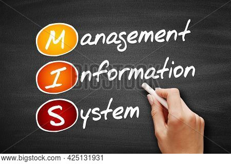 Mis - Management Information System Acronym, Business Concept Background On Blackboard