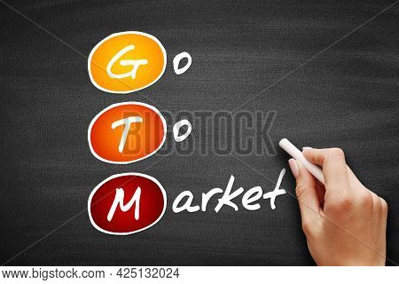Gtm - Go To Market, Acronym Business Concept On Blackboard